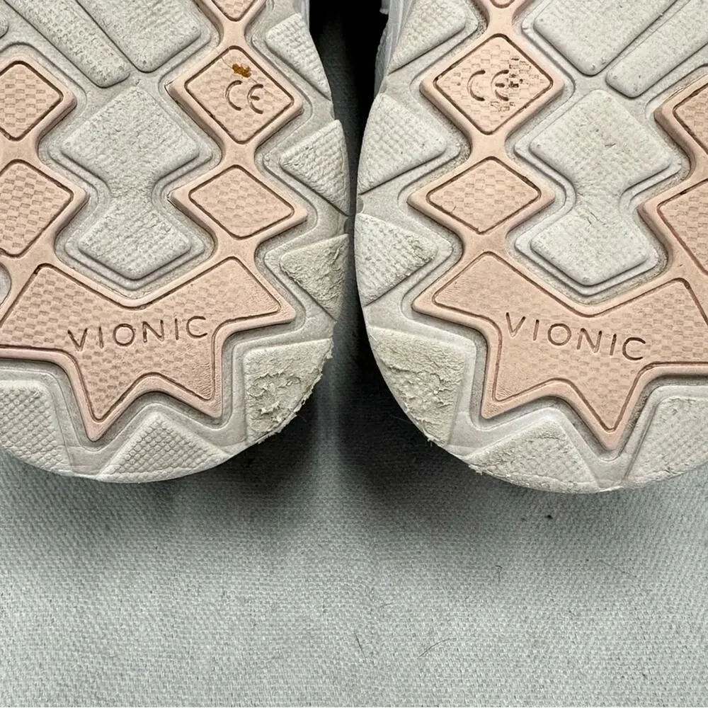 Vionic‎ Maren elastic lace toggle closure comfort walking sneaker black size 9.5